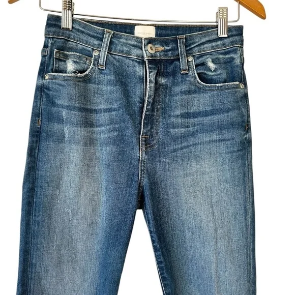 Jonathan Simkhai Womens River Distressed High Rise Straight Leg Jeans - Picture 15 of 16